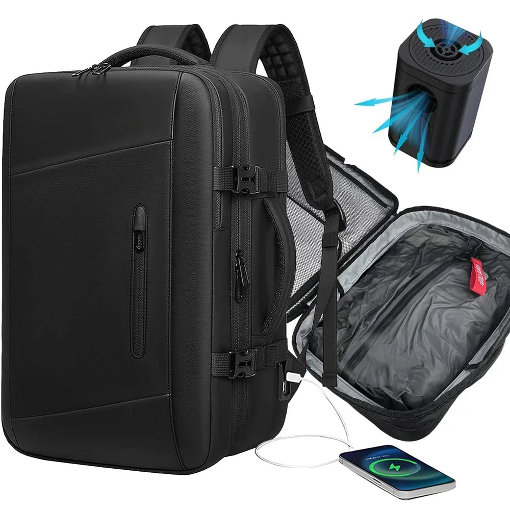 60L Airback Vacuum Compression Backpack with Wheels