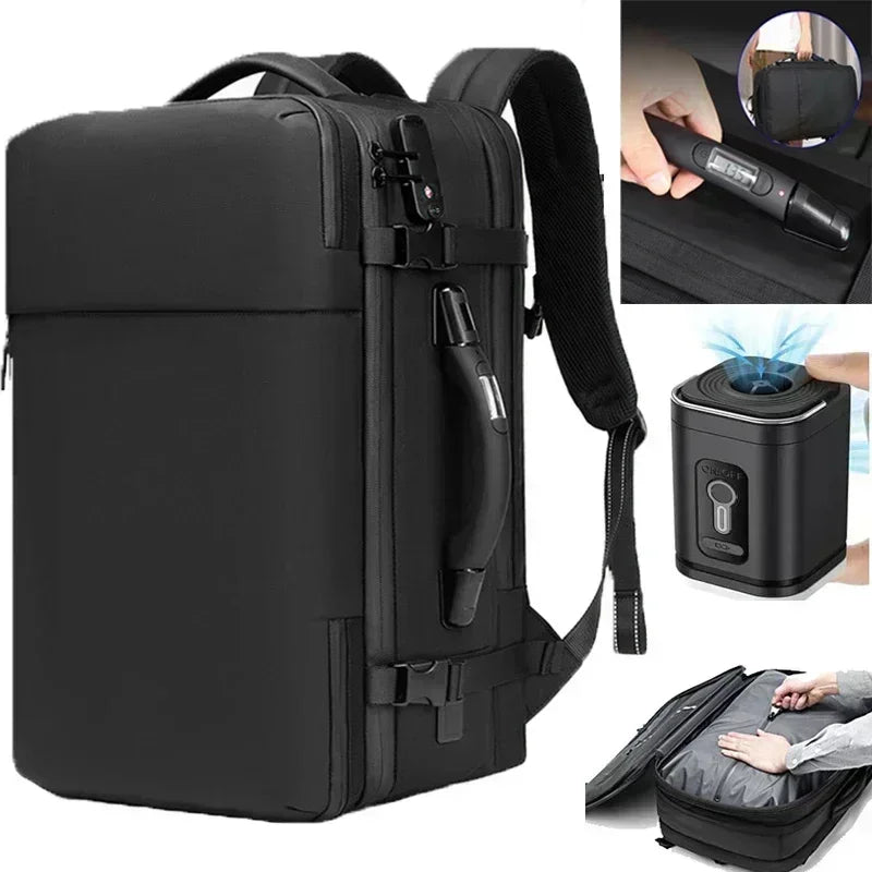 60L Airback Vacuum Compression Backpack with Wheels