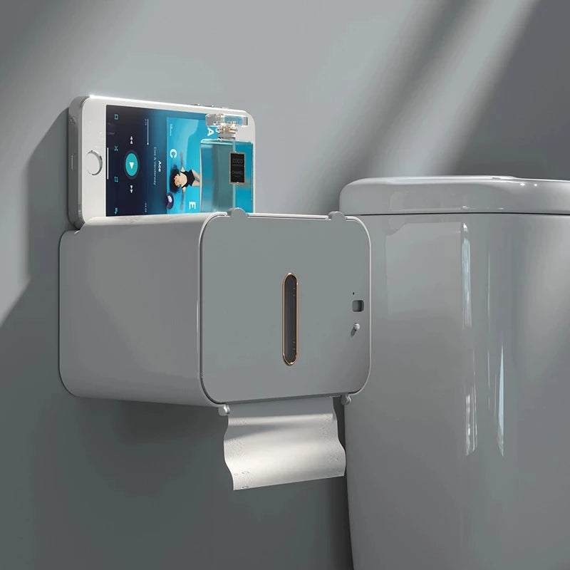 Induction Toilet Paper Holder Shelf Automatic