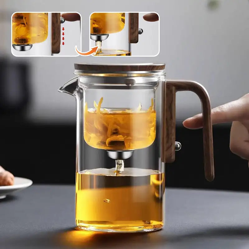 wooden tea pot