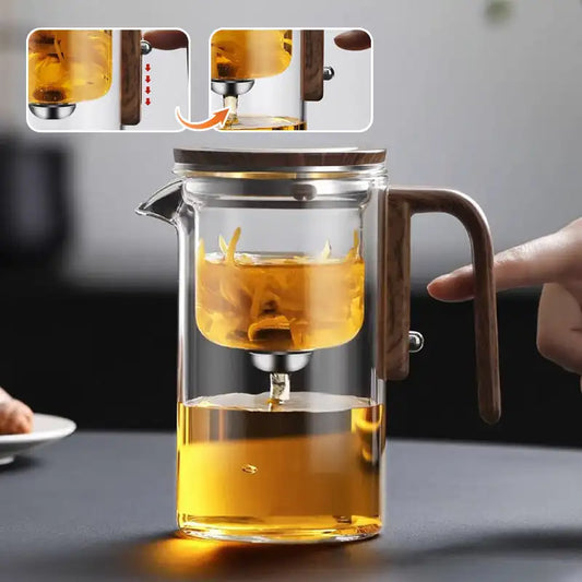 wooden tea pot