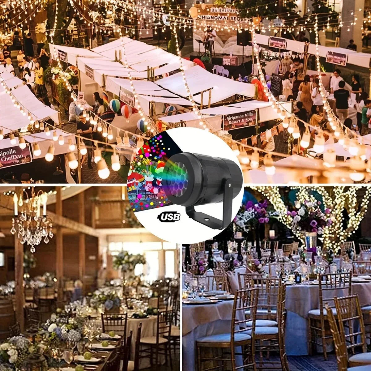 Snowflake Christmas Laser Projector Light