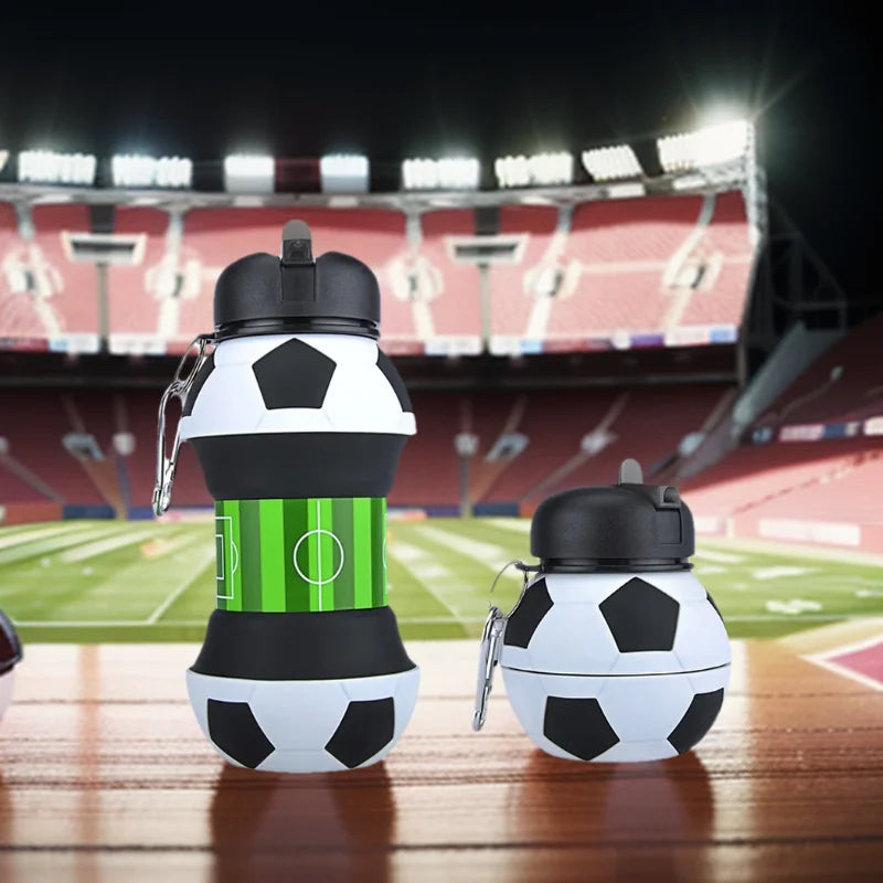 Foldable Football/basketball Silicone Water Bottle