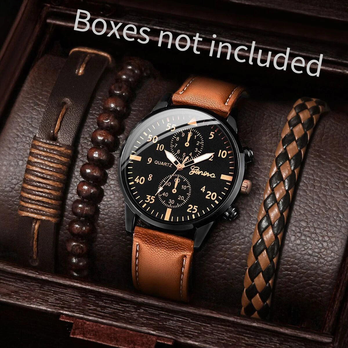 Fashion Men Watches Casual Nylon Band Male's Quartz Watch Bracelets Set Relogio Masculino Reloj Hombre（Without Box）