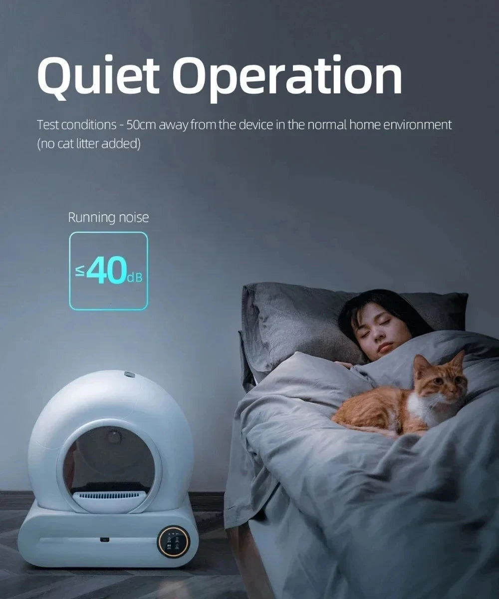 Tonepie 65L Automatic Smart Cat Litter Box Self
