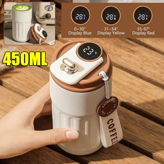 Smart coffee mug that measures temperature