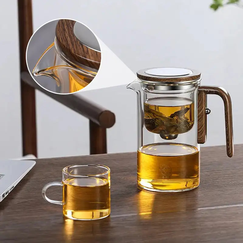 wooden tea pot
