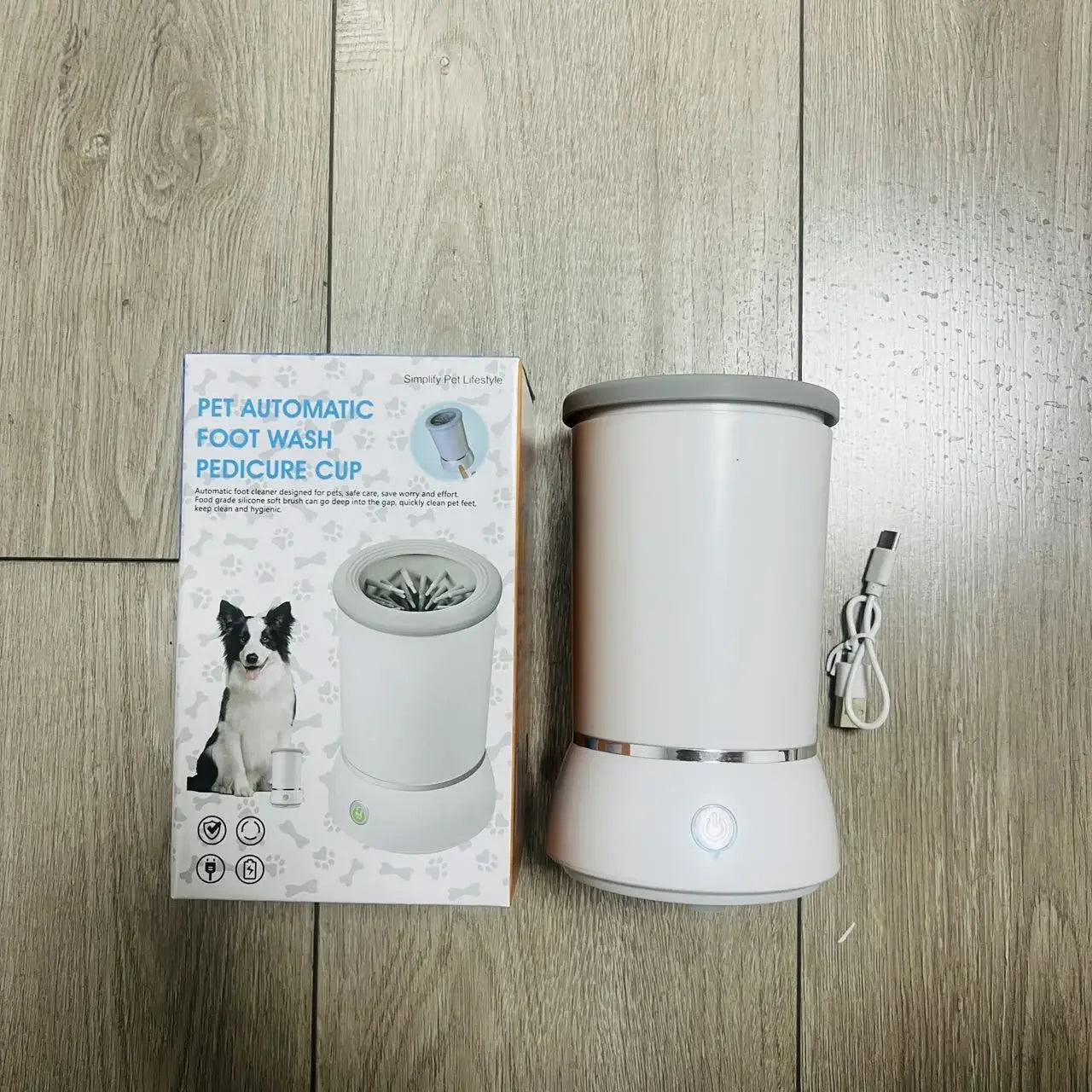 Automatic dog paw cleaner