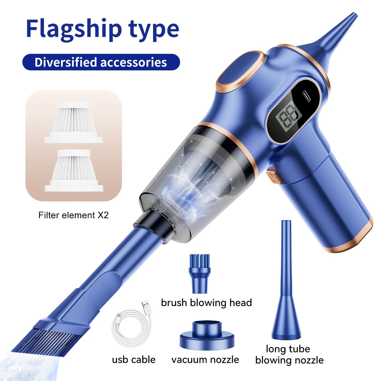 BELIBUY Wireless Car Vacuum Cleaner