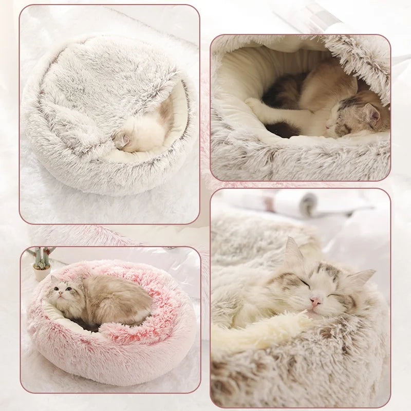 Pet Cat Bed Semi -Enclosed Kennel Dog Bed
