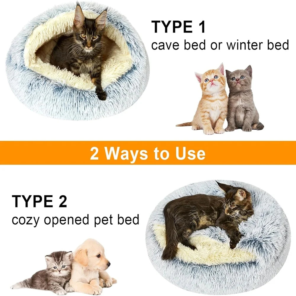 Pet Cat Bed Semi -Enclosed Kennel Dog Bed