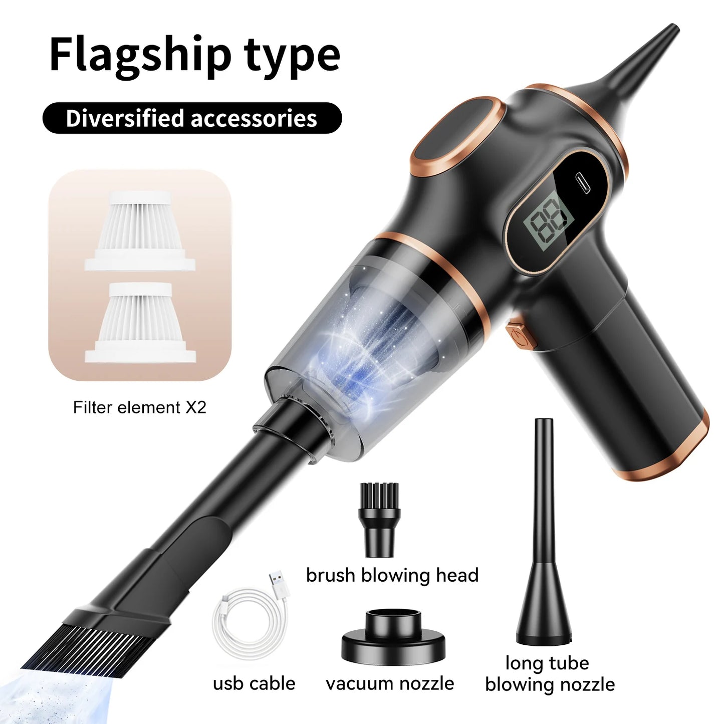 BELIBUY Wireless Car Vacuum Cleaner