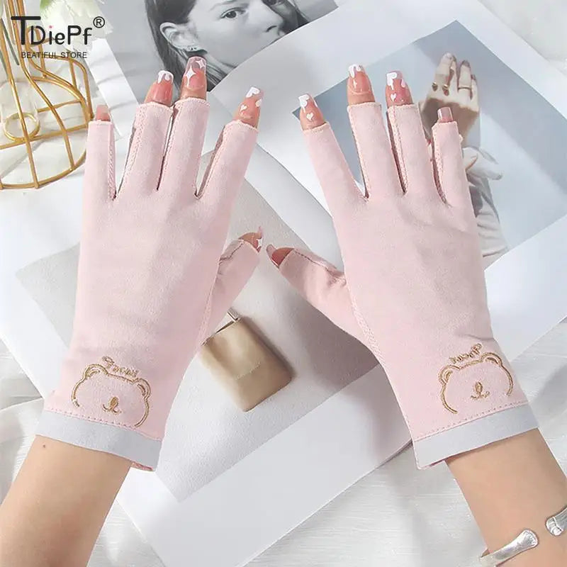 1 Pair Anti UV Nail Gloves