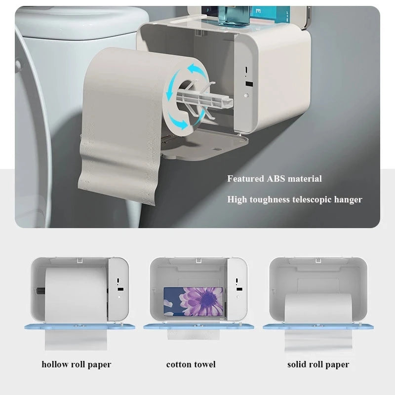 Induction Toilet Paper Holder Shelf Automatic