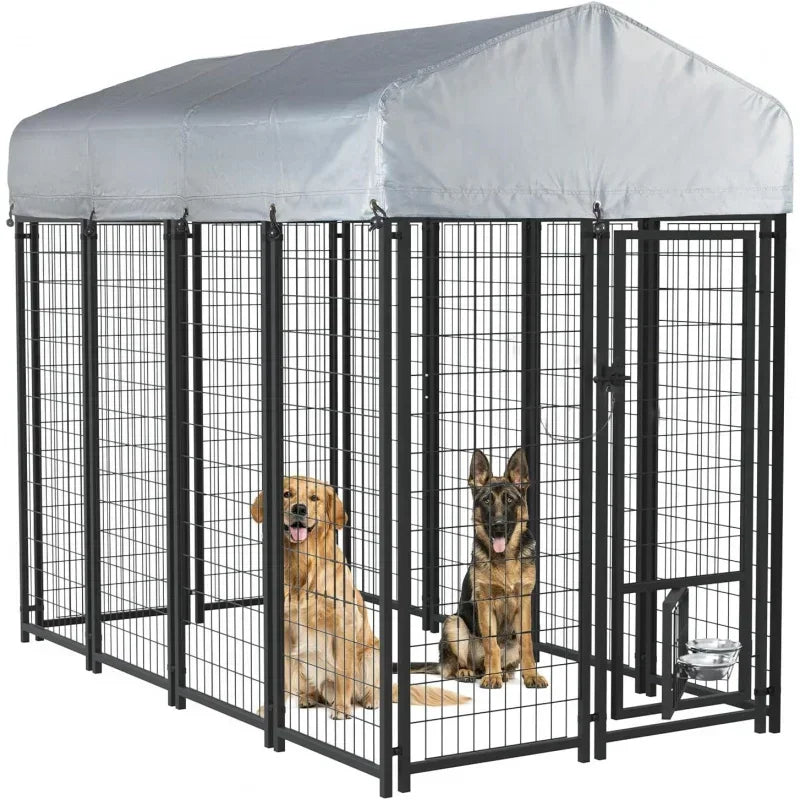 Wire dog yard fence