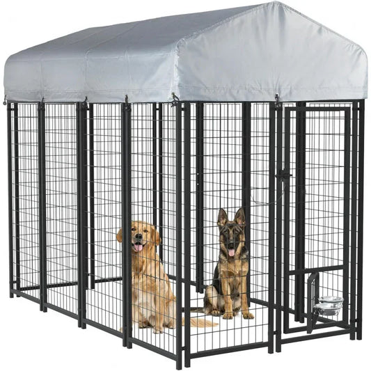 Wire dog yard fence