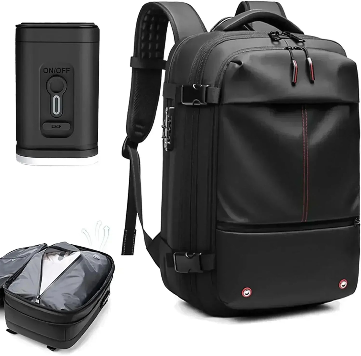 60L Airback Vacuum Compression Backpack with Wheels