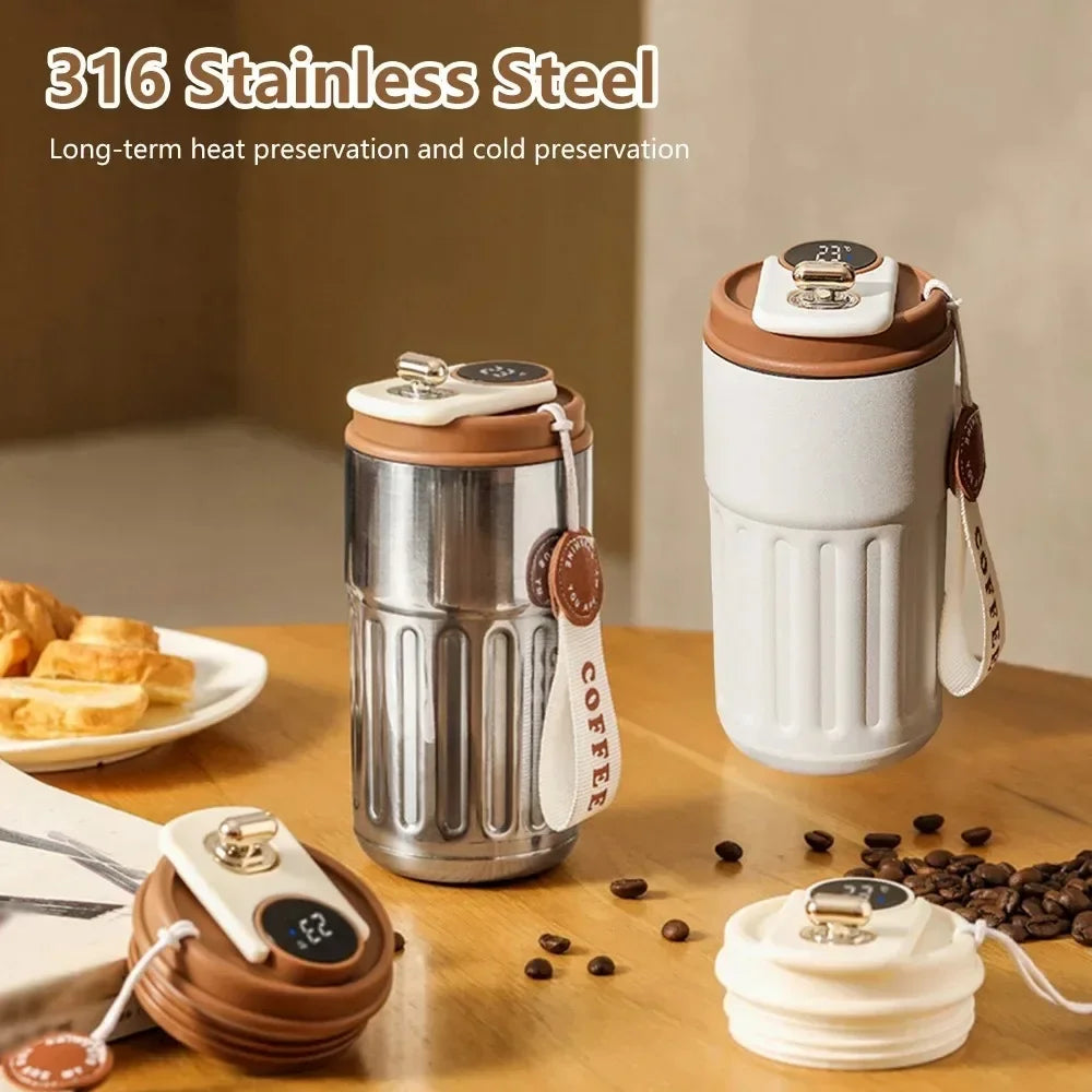 Smart coffee mug that measures temperature