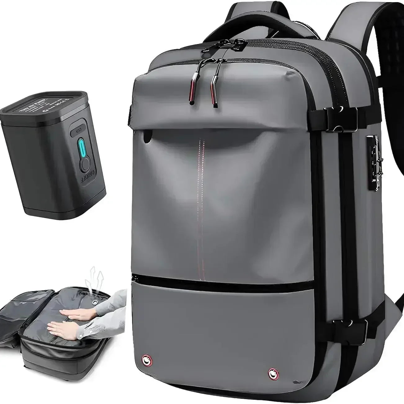 60L Airback Vacuum Compression Backpack with Wheels