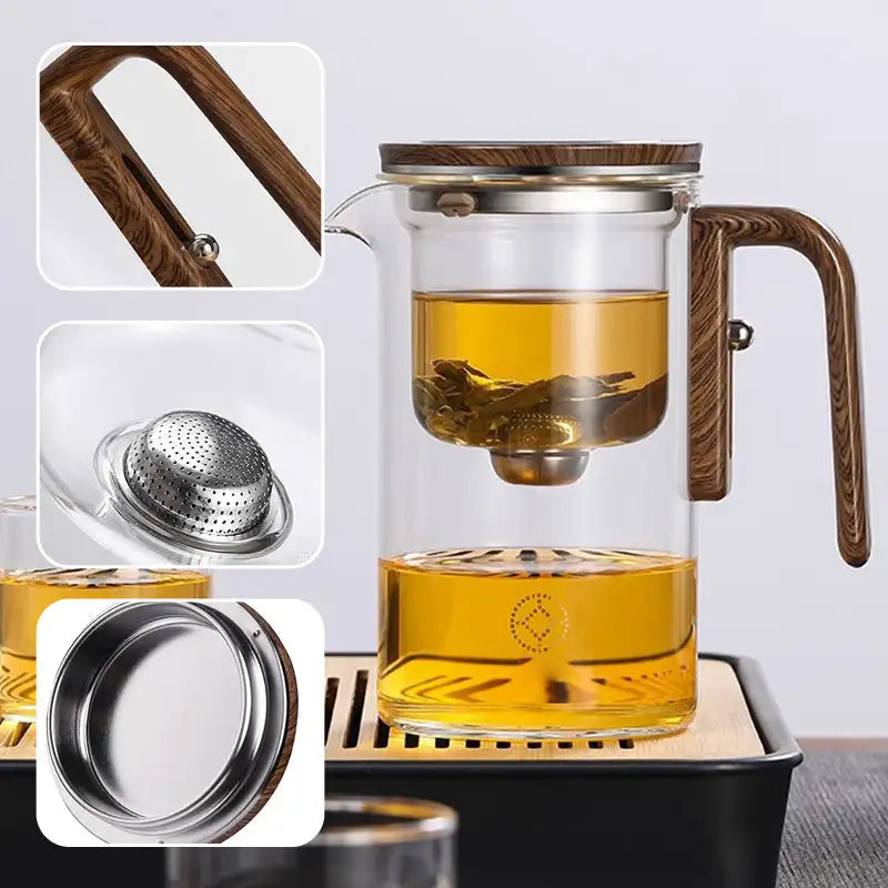 wooden tea pot
