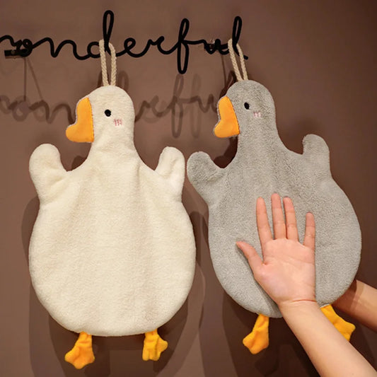 Cartoon Goose Hand Towel Kitchen Bathroom and Toilet