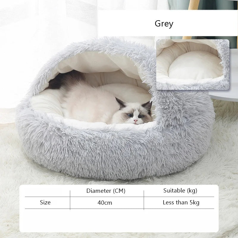 Pet Cat Bed Semi -Enclosed Kennel Dog Bed