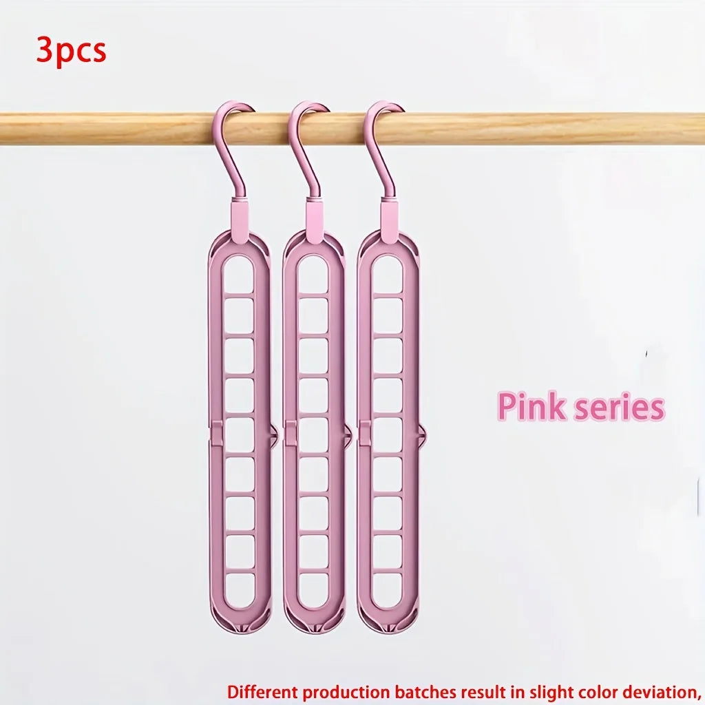 Plastic 9-Hole Foldable Hangers