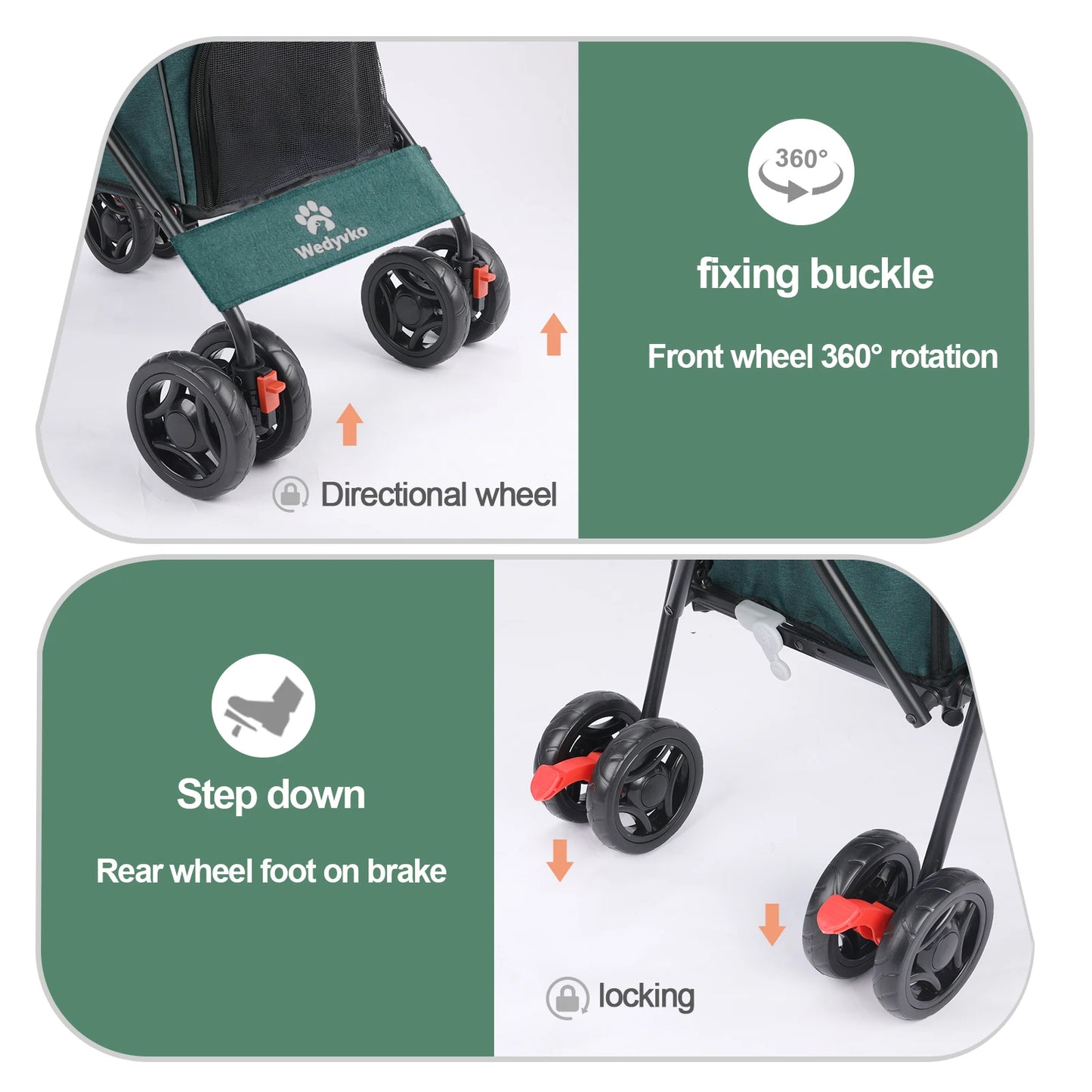 Lightweight foldable animal stroller