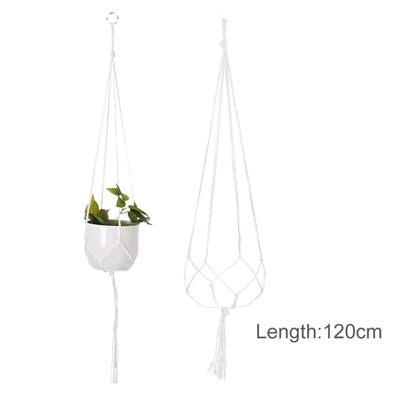 Hanging Plant Handmade Macrame Plant Hanger Flower Pot Planter Hanger Wall Decor Courtyard Garden Hanging Planter