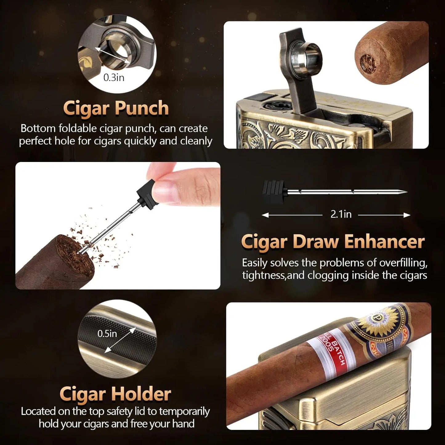 Cigar Lighter 4 Jet Flame