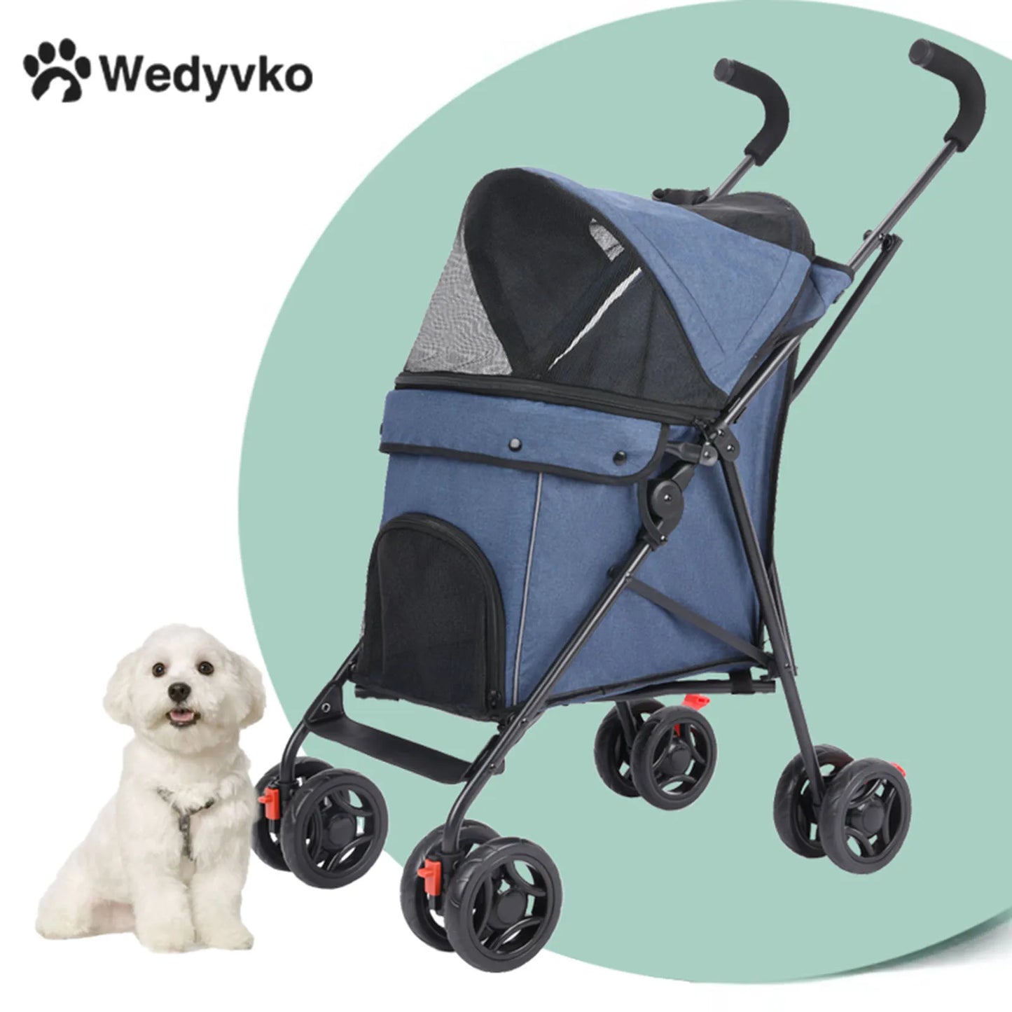 Lightweight foldable animal stroller