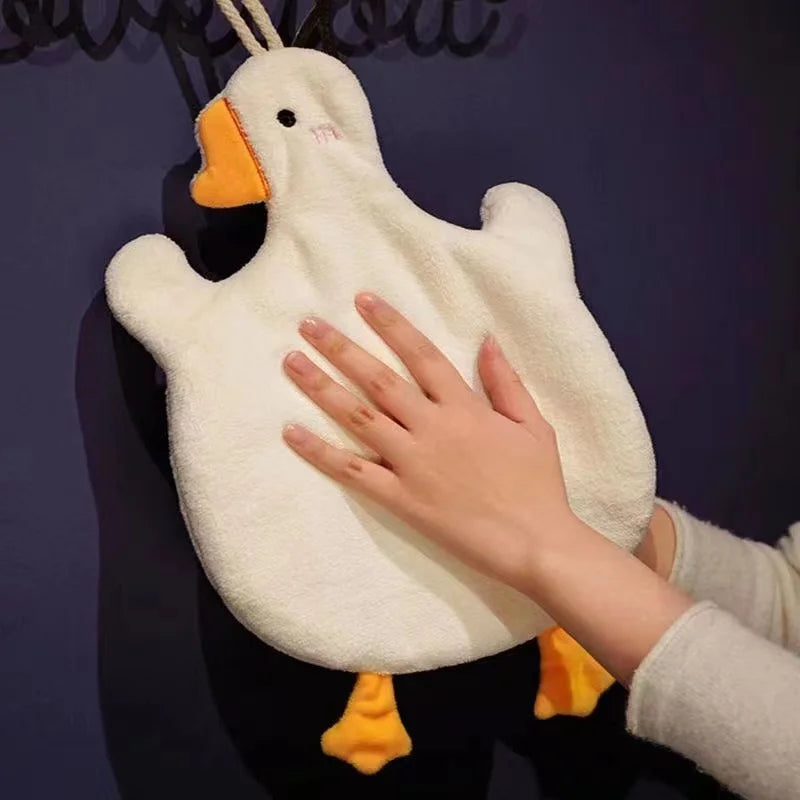 Cartoon Goose Hand Towel Kitchen Bathroom and Toilet