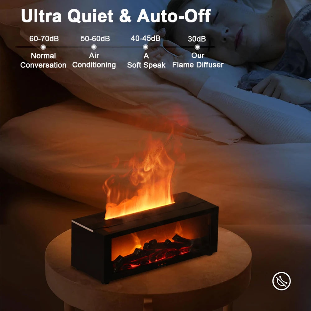 Air Humidifier Essential Oil Diffuser Flame Aroma