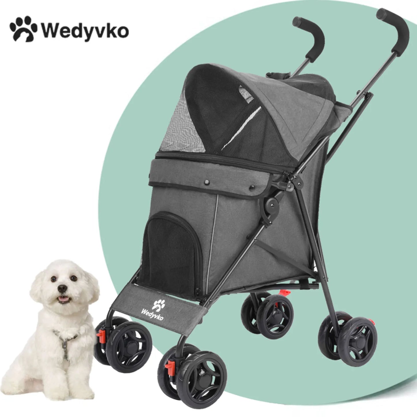 Lightweight foldable animal stroller