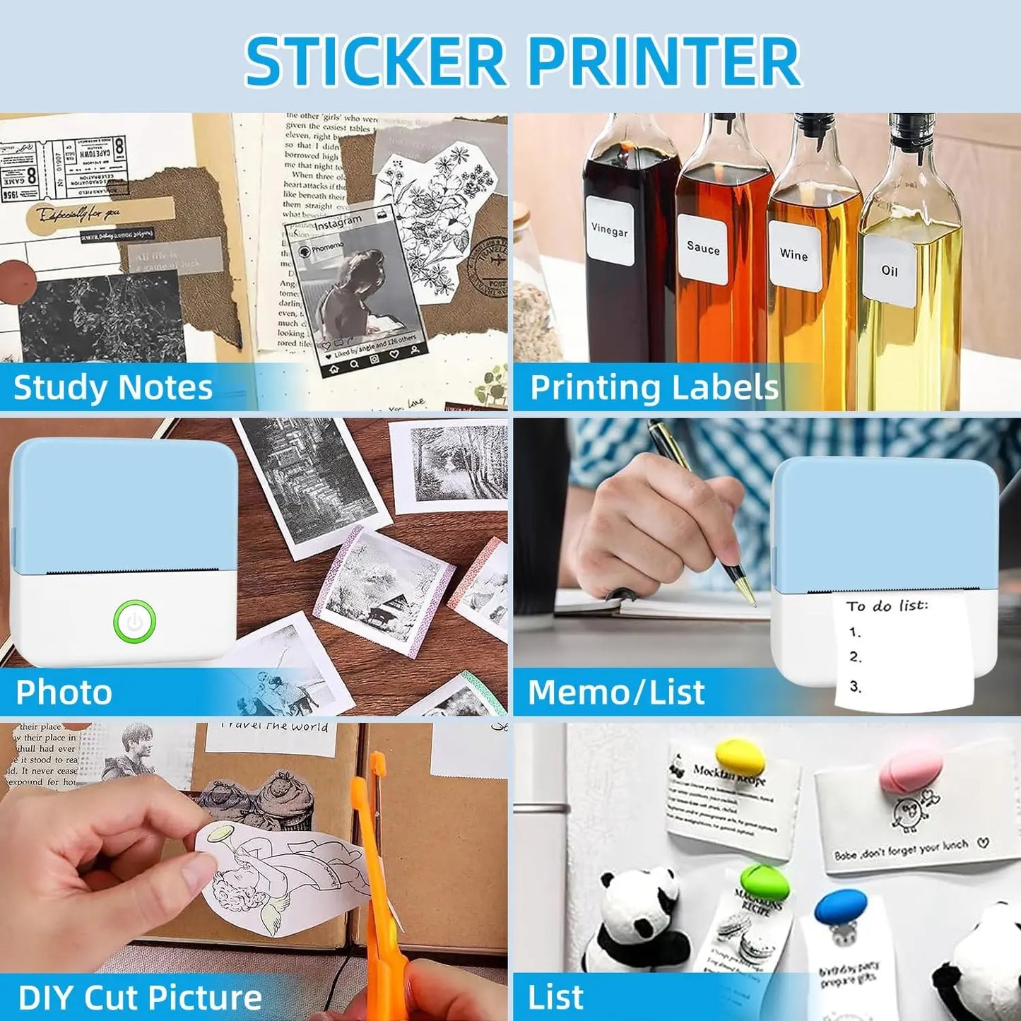 Mini Portabl Printer Inkless Sticker Maker