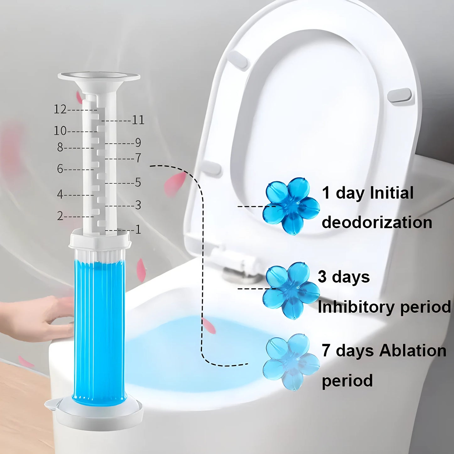 Flower Toilet Cleaner Gel
