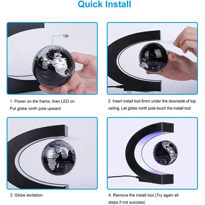 Magnetic Floating Levitation Globe LED World