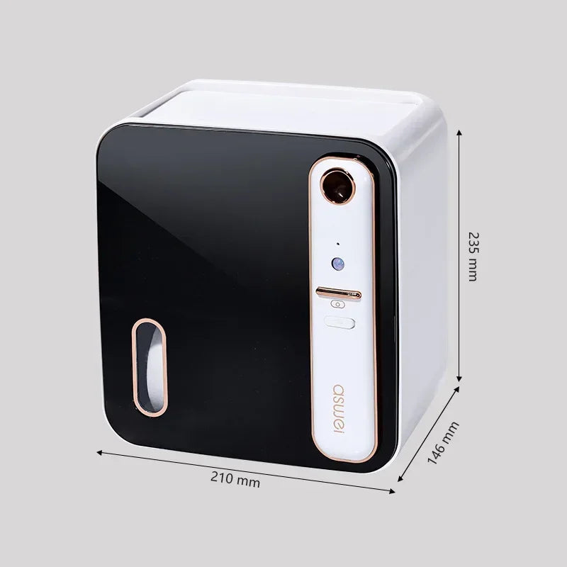Wall Mounted Black Roll Paper Storage