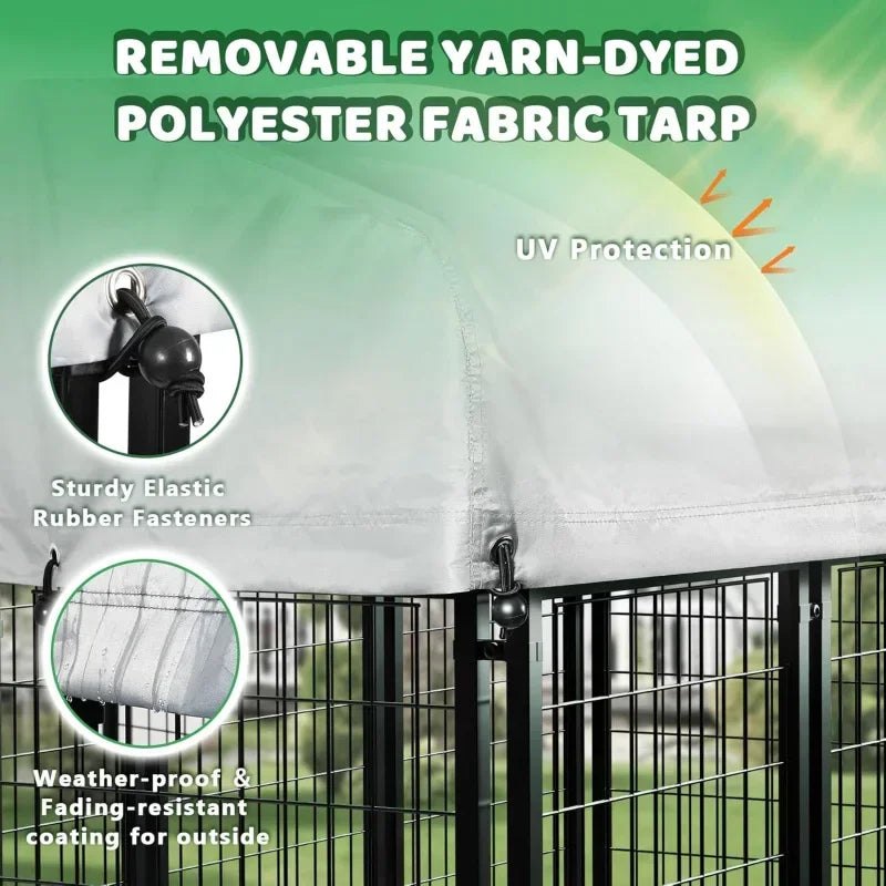 Wire dog yard fence