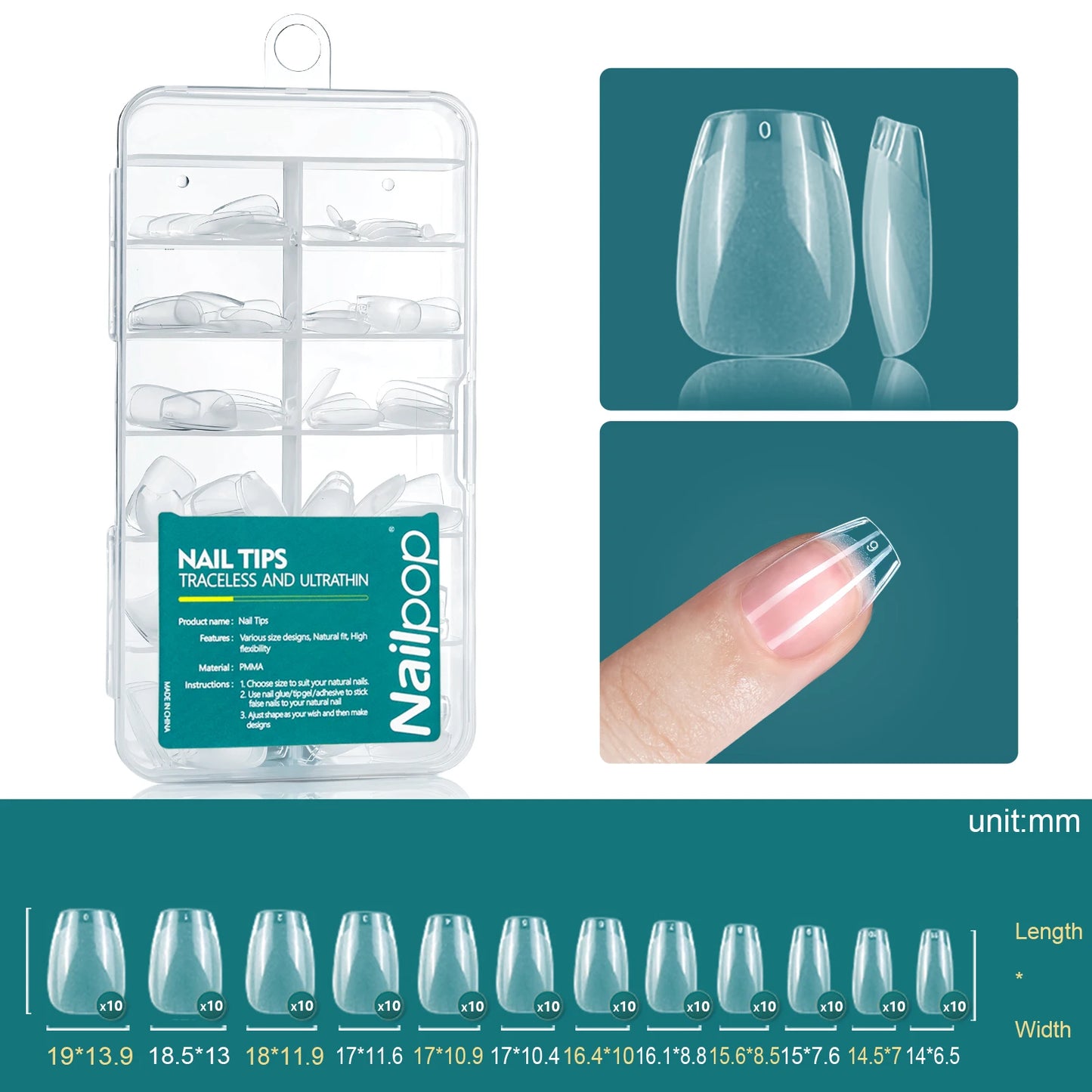 Nailpop Soft Gel Tips for Nails Acrylic
