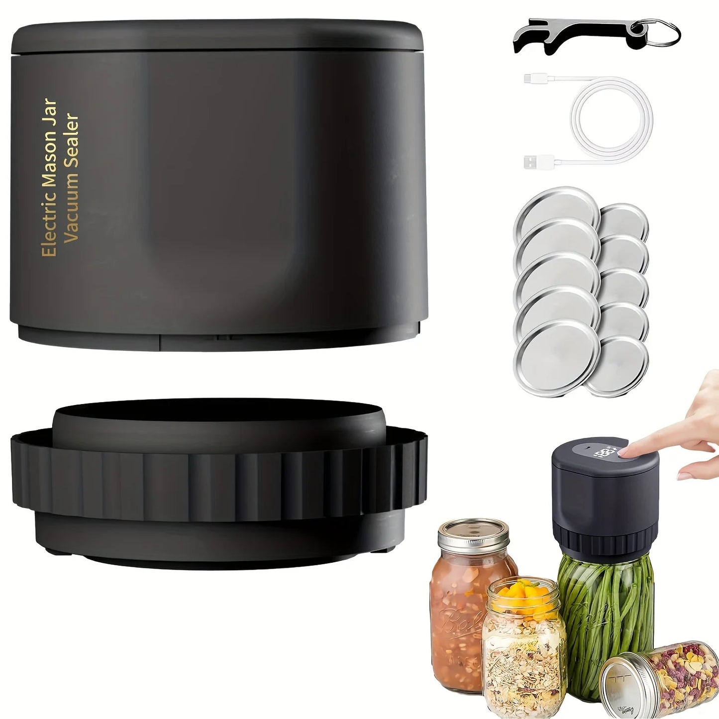 battery powered semi-automatic can sealer