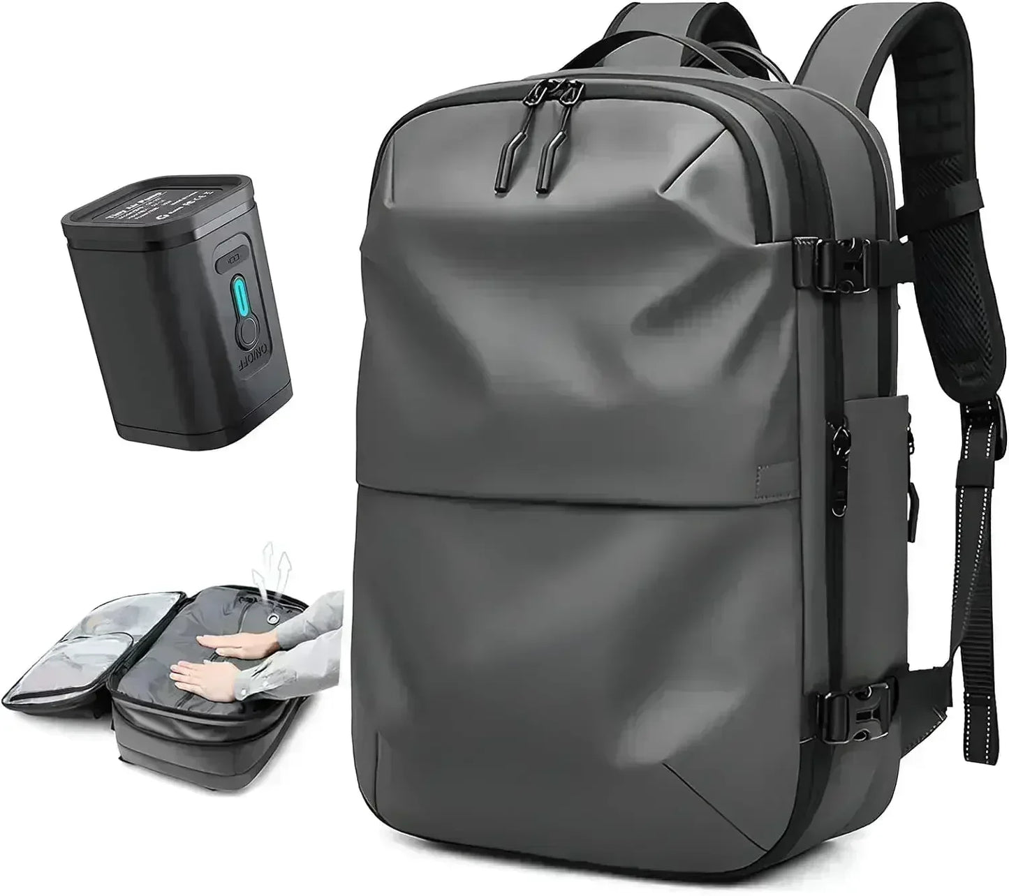 60L Airback Vacuum Compression Backpack with Wheels
