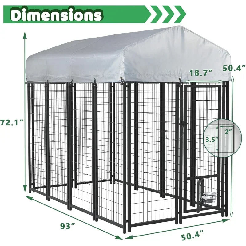 Wire dog yard fence