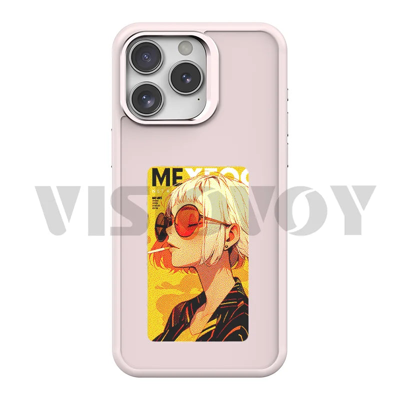NFC Smart Phone Case For iphone 16 15 14 13 Pro Max E ink 4 Color Screen DIY