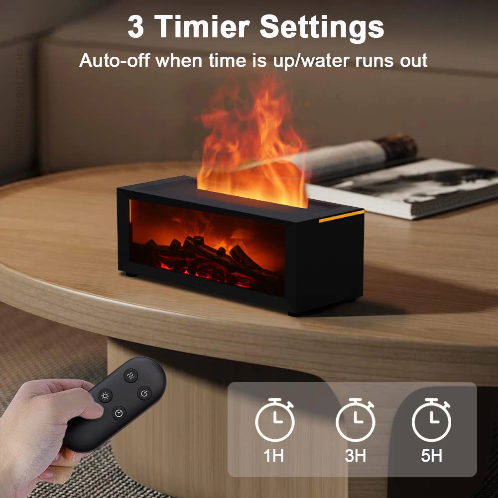 Air Humidifier Essential Oil Diffuser Flame Aroma