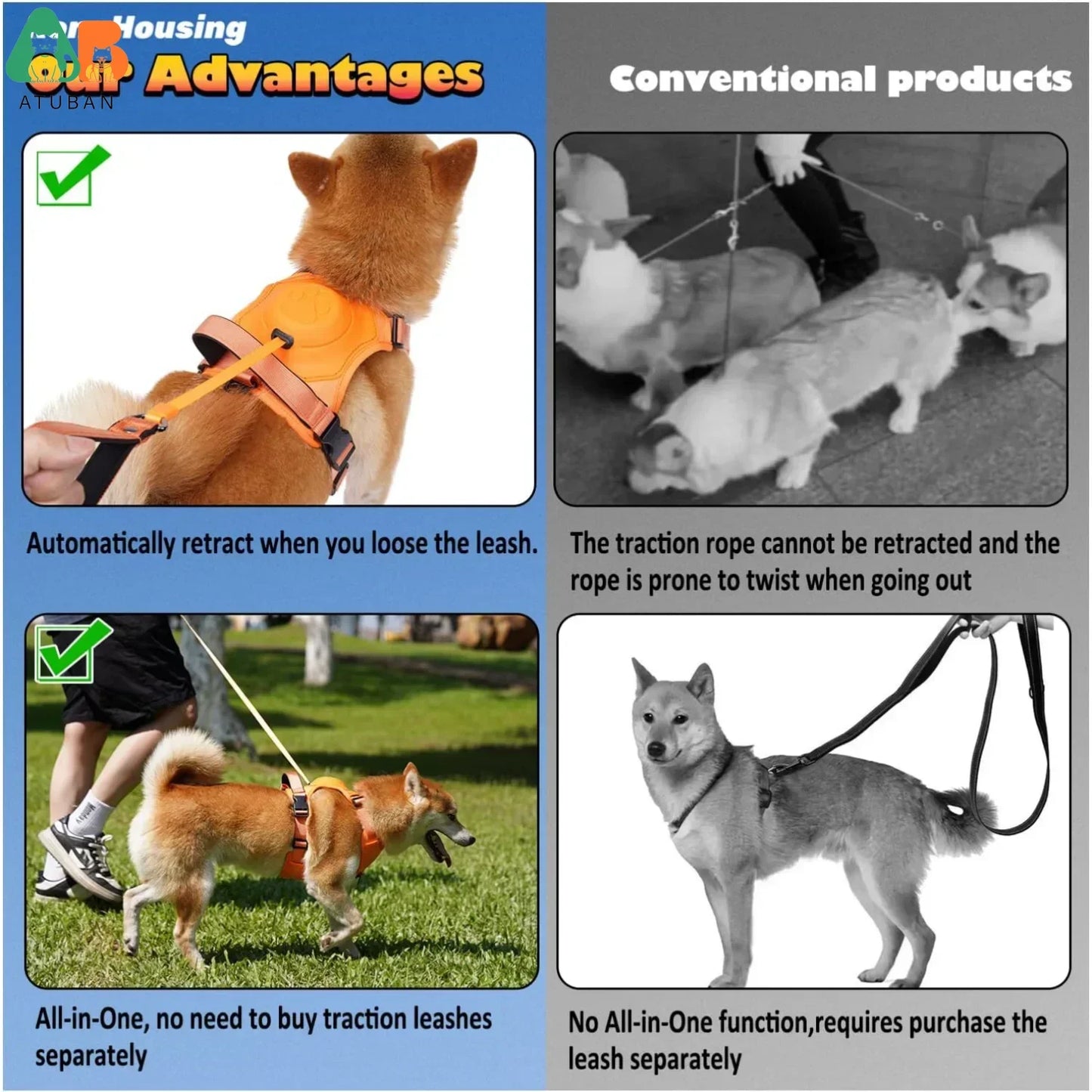 Dog Harness and Retractable
