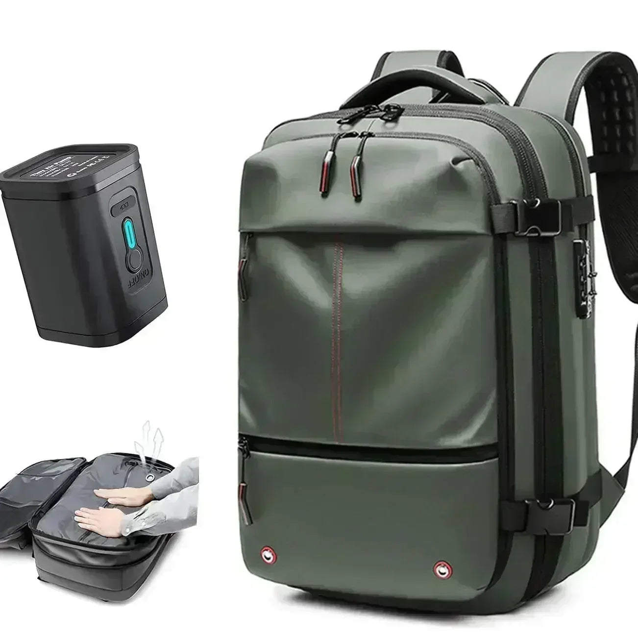 60L Airback Vacuum Compression Backpack with Wheels